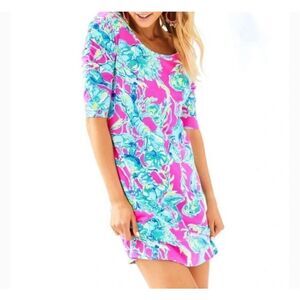 Lilly Pulitzer | La Jolla Pima Cotton Dress Lobsters in Love Size XS
